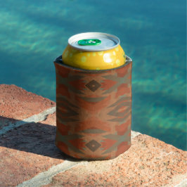 Enfriador De Latas Patrón de arte inspirado en el indio americano del