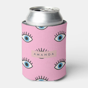 Enfriador De Latas Patrón de Arte Pop de Ojo Malo Personalizado de Mo