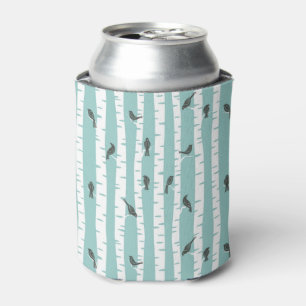 Enfriador De Latas Patrón de aves y árboles