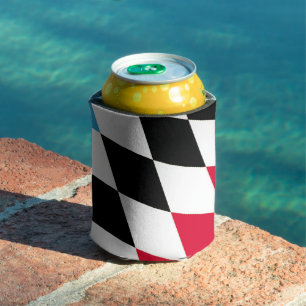 Enfriador De Latas Patrón de bandera de diamante azul amarillo rojo n