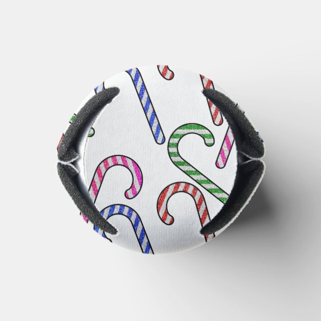 Enfriador De Latas Patrón de bastón de purpurina (Parte de abajo)