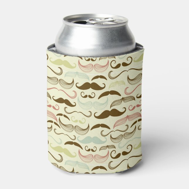 Enfriador De Latas Patrón de bigote, estilo retro 4 (Lata Anverso)