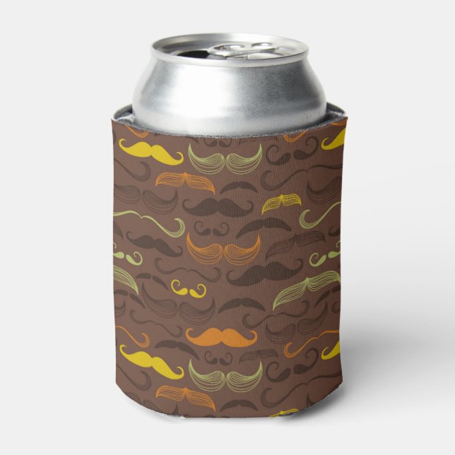 Enfriador De Latas Patrón de bigote, estilo retro 5 (Lata Anverso)