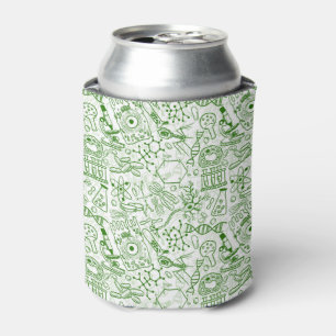 Enfriador De Latas Patrón de biología verde