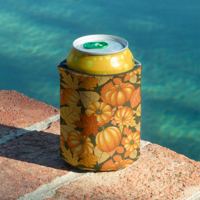 Enfriador De Latas Patrón de calabazas de Halloween en temporada de o (Piscina in situ)