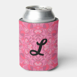 Enfriador De Latas Patrón de caleidoscopio rosa mediano #1