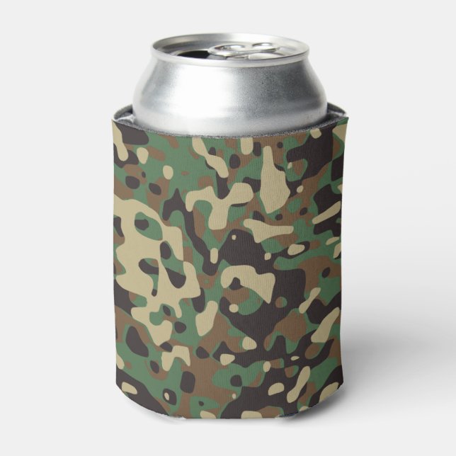 Enfriador De Latas Patrón de Camo de Woodland de Estilo Guay Hunter (Lata Anverso)