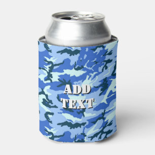 Enfriador De Latas Patrón de Camuflaje Azul Militar