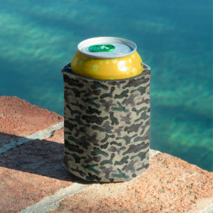 Enfriador De Latas Patrón de camuflaje de color acuático ruso