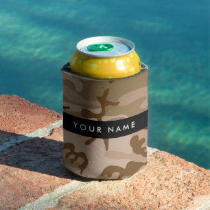 Enfriador De Latas Patrón de camuflaje del desierto, tu nombre, perso