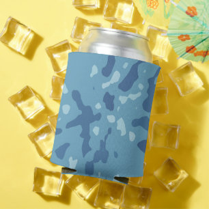 Enfriador De Latas Patrón de camuflaje del ejército azul