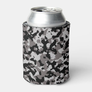 Enfriador De Latas Patrón de camuflaje gris militar
