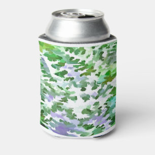 Enfriador De Latas Patrón de camuflaje verde y malva