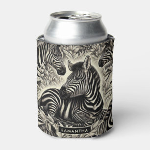 Enfriador De Latas Patrón de cebra de época
