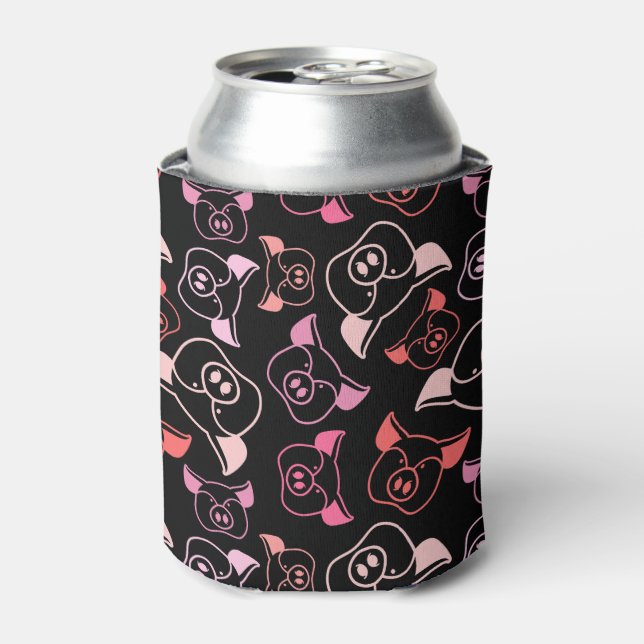 Enfriador De Latas Patrón de cerdos (Lata Anverso)