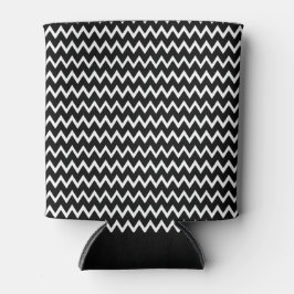 Enfriador De Latas Patrón De Chevron Blanco Y Negro