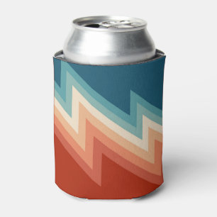 Enfriador De Latas Patrón de chevron de estilo retro