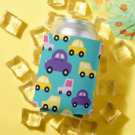 Enfriador De Latas Patrón de coches de juguete multicolor