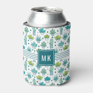 Enfriador De Latas Patrón de color de agua verde y azul