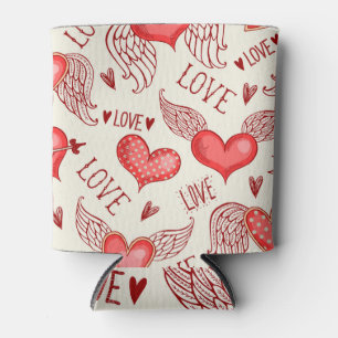 Enfriador De Latas Patrón de corazón para El día de San Valentín