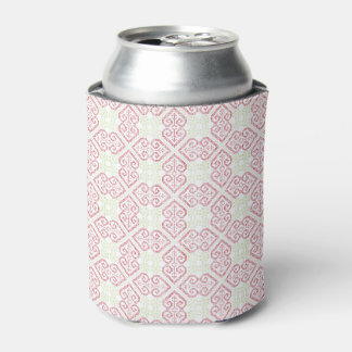 Enfriador De Latas Patrón de corazones de bordado de costillas cruzad