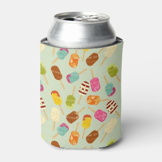 Enfriador De Latas Patrón de crema de hielo (Lata Anverso)