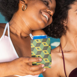 Enfriador De Latas Patrón de cuadrados de ilusión 3D