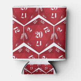 Enfriador De Latas Patrón de dados-Red-20-Sided