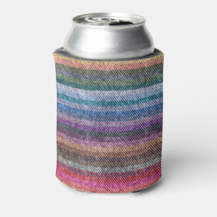 Enfriador De Latas Patrón de Denim de Arcoiris