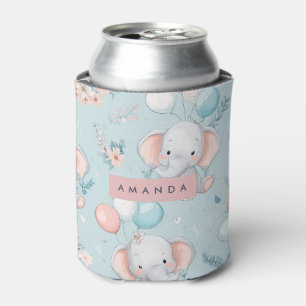 Enfriador De Latas Patrón de elefante para bebés capilar