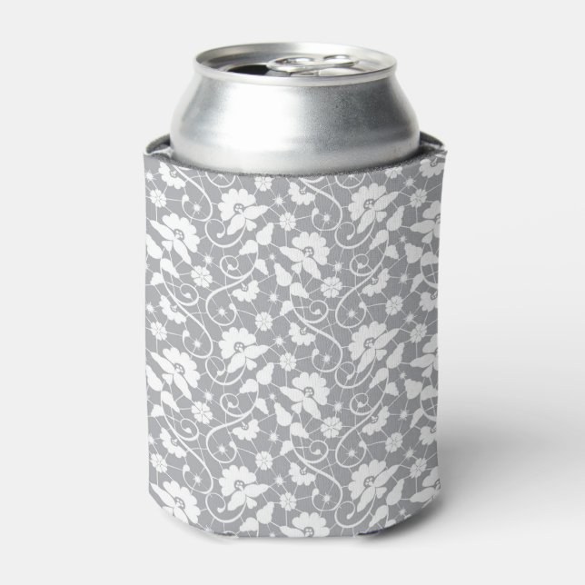 Enfriador De Latas Patrón de encaje floral (Lata Anverso)