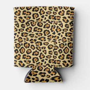 Enfriador De Latas Patrón de estampado de animal de leopardo