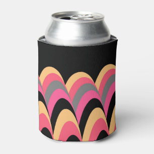 Enfriador De Latas Patrón de estilo negro rosa amarillo