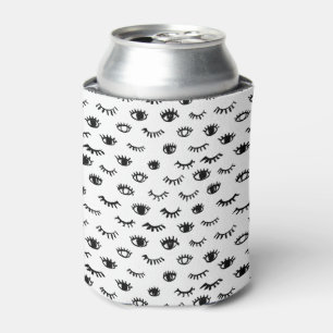 Enfriador De Latas Patrón de Eyelash de Doodle Cuto