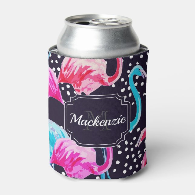 Enfriador De Latas Patrón de flamenco (Lata Anverso)