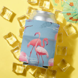 Enfriador De Latas Patrón de flamencos 1