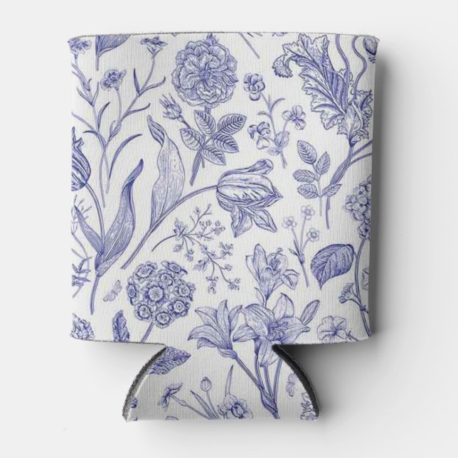 Enfriador De Latas Patrón de flor (Anverso)