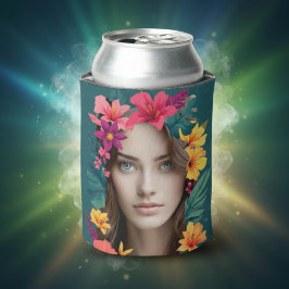 Enfriador De Latas Patrón de floración Pop dos caras