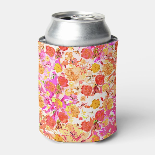 Enfriador De Latas Patrón de flores cortas (Lata Anverso)