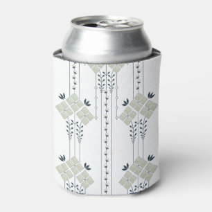 Enfriador De Latas patrón de flores y rizos de Karo
