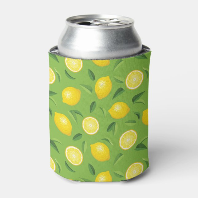 Enfriador De Latas Patrón de fondo de lemones (Lata Anverso)