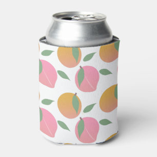 Enfriador De Latas Patrón de Fruta de Melocotón Naranja Blanco