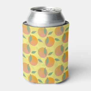 Enfriador De Latas Patrón de Fruta de Melocotón Naranja Rosa