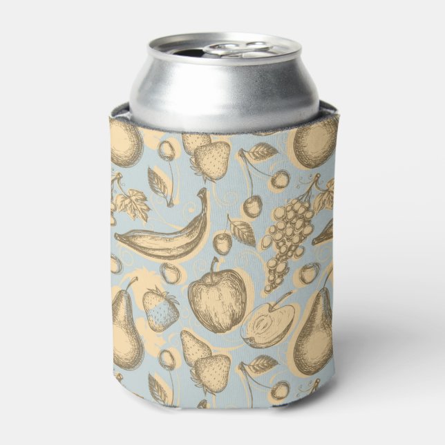 Enfriador De Latas Patrón de frutos de época (Lata Anverso)
