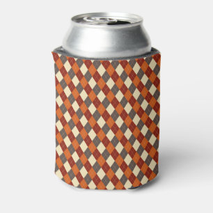 Enfriador De Latas Patrón de Gingham otoño/otoño