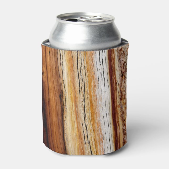 Enfriador De Latas Patrón de grano de madera (Lata Anverso)