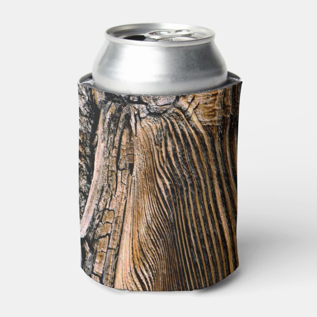 Enfriador De Latas Patrón de grano de madera (Lata Anverso)