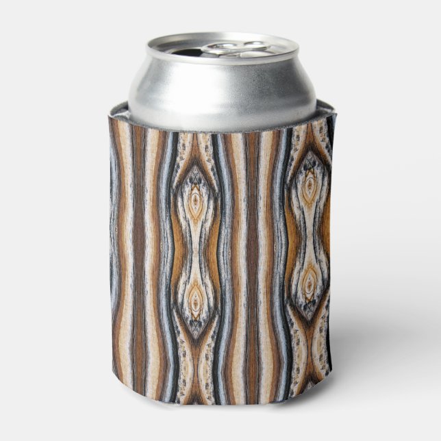 Enfriador De Latas Patrón de grano de madera (Lata Anverso)