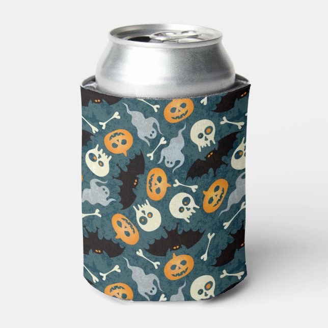 Enfriador De Latas Patrón de Halloween (Lata Anverso)