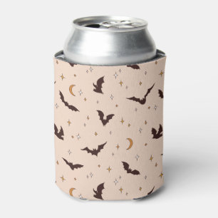 Enfriador De Latas Patrón de Halloween de Boho Bats and Stars